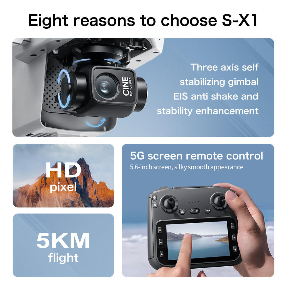 Оригинальный дрон S-X1 8K HD,  – обзор и цена Drone Photogrammetry