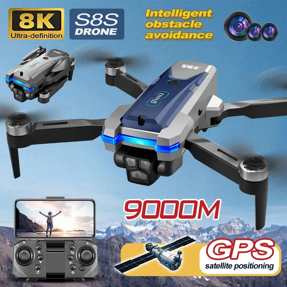 Складной Квадрокоптер S8S, GPS – обзор и цена Drone Aerial Photography